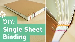 DIY Single Sheet Bookbinding Tutorial  Sea Lemon [upl. by Payne]