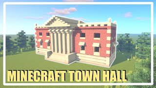 How to build a TOWN HALL in Minecraft  Tutorial [upl. by Argyres]