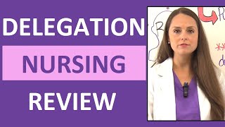 Delegation Nursing NCLEX Questions Review RNLPNUAP Duties Scope of Practice [upl. by Yelsnik]