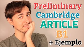 Cómo escribir un ARTICLE  ARTÍCULO  Writing Cambridge B1 Preliminary PET [upl. by Nyrrat233]