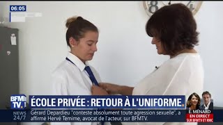 Luniforme scolaire testé dans un établissement privé de Compiègne [upl. by Anaher697]