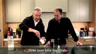 aerolatte  milk frother makes three layer caffè latte macchiato [upl. by Borchert501]