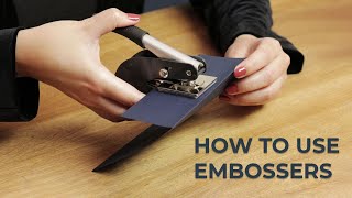 How to Use Embossers [upl. by Hedaza]