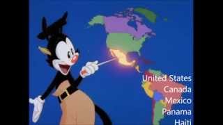 Nations of the World  With Lyrics  Animaniacs [upl. by Eanom947]