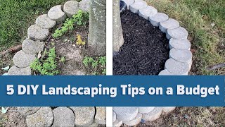 5 DIY Landscaping Tips on a Budget [upl. by Martha]