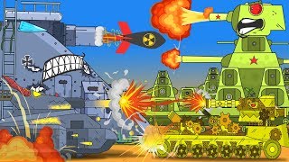 Tanks attack the enemy Cartoon tanks for kids Tank vs tank Monster Truck kids Cartoon [upl. by Belda]