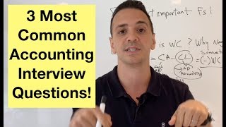 3 most frequently asked accounting interview questions [upl. by Euqinotna]