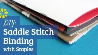 DIY Staple Saddle Stitch Bookbinding Tutorial  Sea Lemon [upl. by Ttej]