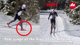 Crosscountry skiing technique Classic diagonal [upl. by Sone]