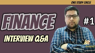 Finance Interview Questions And Answers  Part 1 [upl. by Atinat]