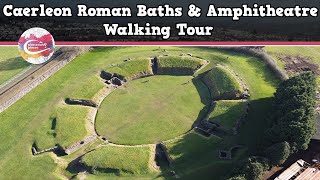 CAERLEON ROMAN BATHS amp AMPHITHEATRE WALES  Walking Tour  Pinned on Places [upl. by Haman]