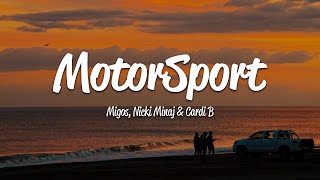 Migos  MotorSport Lyrics ft Cardi B Nicki Minaj [upl. by Leirol444]