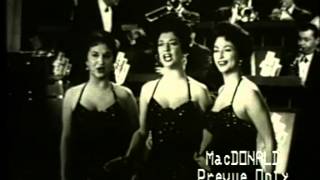 DeCastro Sisters Harry JamesTeach Me Tonight Heartbreak Hotel 1957 [upl. by Geordie]