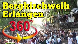 Erlanger Bergkirchweih  Rundgang 360 Grad Video  Riesenrad Fahrt  Erlangen von oben [upl. by Yolane87]