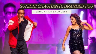 Sunidhi Chauhan live concert  Sunidhi Chauhan ft Branded Fouji Jaipur 2025 [upl. by Nauqel]