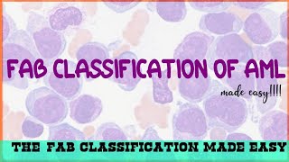 FAB Classification of AML Pathology made easy  Acute myeloid leukemia classificationspeedymedical [upl. by Annoirb]