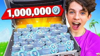 I Surprised My Little Brother with One MILLION VBucks [upl. by Ati]