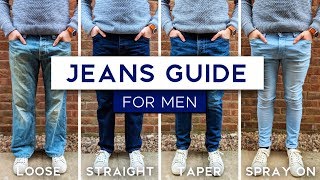 Mens Jeans Fit Guide  The Best Style Jeans For Your Physique [upl. by Frodina]