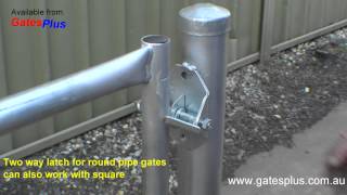 Gate Latch 2 way for round pipe and square [upl. by Nosle]