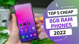 Top 5 Cheap 8GB RAM Phones 2022 [upl. by Donni72]