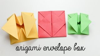 Origami Envelope Box Tutorial  DIY  Paper Kawaii [upl. by Ardnauq834]