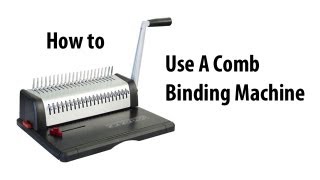 How to Comb Bind [upl. by Nahtnoj67]