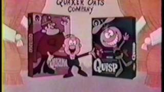 Quisp vs Quake Cereal 1965 very 1st Commercial [upl. by Aizahs143]