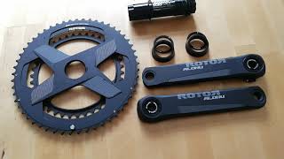 Rotor Aldhu Road 30mm crankset installation [upl. by Teak]