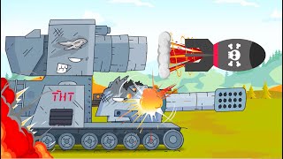 Tanks attacked the enemy Tank for kids World of tanks cartoon Monster Truck Cartoons for children [upl. by Odraode]