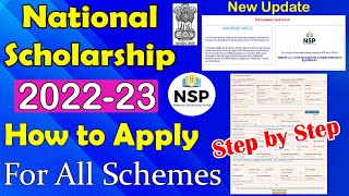 National Scholarship 202324 Apply New Process Step by Step  NSP 202324 Apply🔥ICT Academy [upl. by Ancell297]