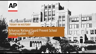 Arkansas National Guard Prevent School Desegregation  1957  Today in History  4 Sept 16 [upl. by Sibella]