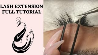 Eyelash Extensions 101  Full Tutorial on Application [upl. by Analos]