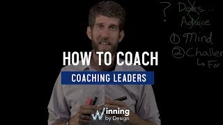 How To Coach by asking questions  Coaching Leaders  Winning By Design [upl. by Ahseuqal]