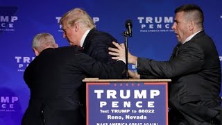 Donald Trump rushed off stage during rally in Nevada [upl. by Elayor904]