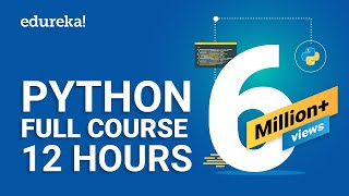 Python Full Course  12 Hours  Python For Beginners  Full Course  Python Tutorial  Edureka [upl. by Eked326]