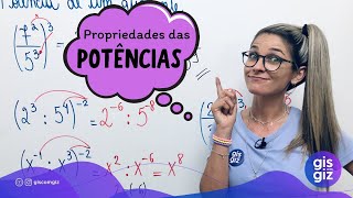 PROPRIEDADES das POTÊNCIAS \Prof Gis [upl. by Duntson]