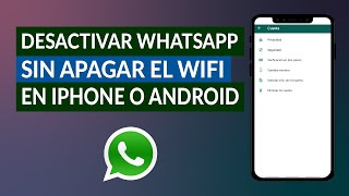 Cómo Desactivar WhatsApp sin Apagar WiFi en iPhone o Android [upl. by Manuela]