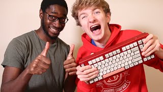 I Surprised TommyInnit With A Custom Keyboard [upl. by Cassil]