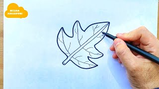 Comment dessiner une feuille darbre [upl. by Grearson]