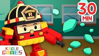 Earthquake safety tips 30min  Robocar Poli Earthquake Game  KIGLE GAMES [upl. by Rudwik]