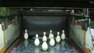 Duckpin bowling VERY close up [upl. by Selmore]