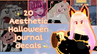 20 Aesthetic Halloween journal decals  Royale High [upl. by Shaer]