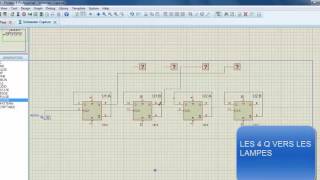 Réaliser un compteur asynchrone Bascule DPROTEUS [upl. by Haleehs]
