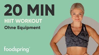 20min HIIT Workout  mit growingannanas  foodspring® [upl. by Severson398]