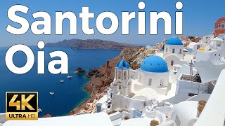 Oia Santorini Walking Tour 4k Ultra HD 60fps – With Captions [upl. by Annayek]