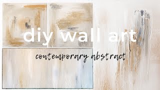 DIY Contemporary Art  Textured Abstract Wall Art  Canvas amp Wood [upl. by Chiang681]