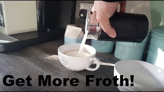 How to Get More Froth from Your Nespresso Coffee Aeroccino  Nespresso tips and help [upl. by Anavlis]