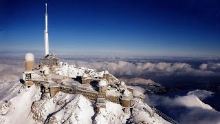 Pic du Midi de Bigorre  observatory on the top of mountain [upl. by Ecinrev]