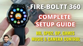 FireBoltt 360 Smartwatch Full Setup Guide  Settings amp Features [upl. by Loux]