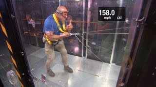 Jim Cantore vs Category 5 Winds [upl. by Ellertnom]